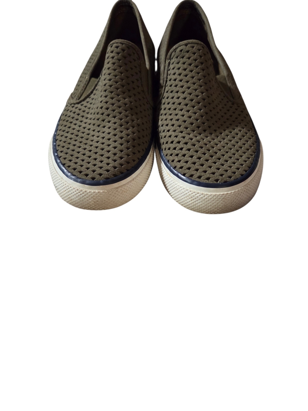 Sperry Seaside Perforated Leather Slip-On Sneakers- Women's Size 7M - Picture 2 of 7